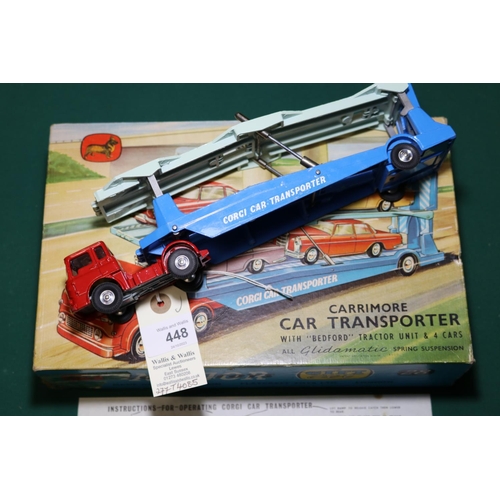 448 - Corgi toys Gift Set 28, Carrimore car Transporter with 