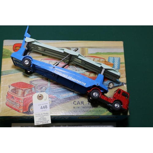 448 - Corgi toys Gift Set 28, Carrimore car Transporter with 