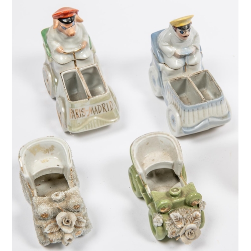 74 - Vintage car related ceramic and other items, Includes a pair of Bisque Nodding head figures, Man dre... 