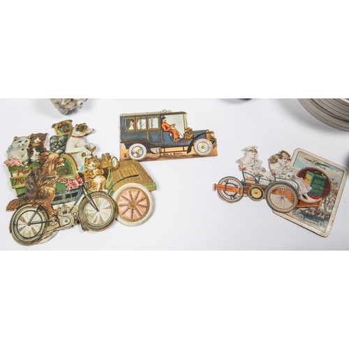 74 - Vintage car related ceramic and other items, Includes a pair of Bisque Nodding head figures, Man dre... 