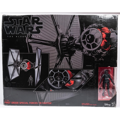 89 - Star Wars The Black series First order special forces Tie Fighter with tie fighter pilot. Toy and fi... 