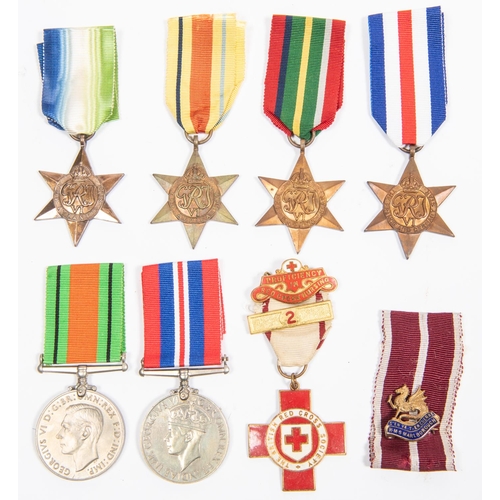 80 - WWII medals: Atlantic star, Africa star, Pacific star, F&G star, Defence medal, War medal,; British ... 