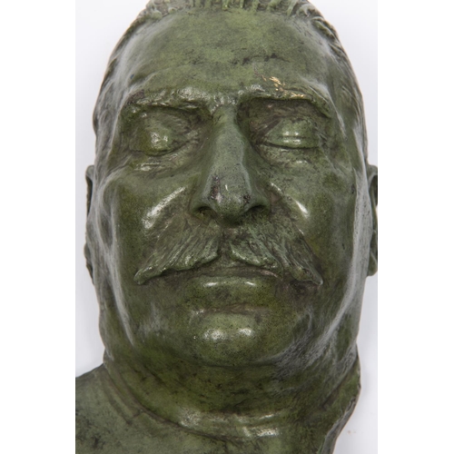 106 - A bronze death mask of Stalin, 13