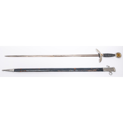 179 - A Third Reich Luftwaffe officer's sword, the blade marked 
