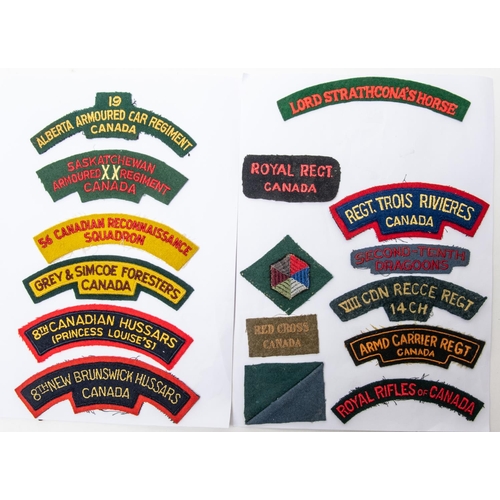 312 - Canadian WWII/post WWII cloth shoulder patches. (53) £80-100