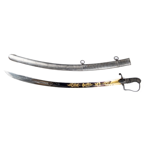 421 - A 1796 pattern light cavalry officer's sword, blade 33