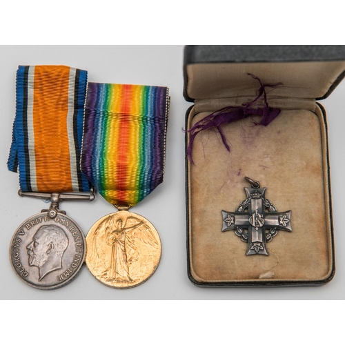 73 - Pair: BWM, Victory (129712 A.C.S. Maj. A.E. Law, 73-Can Inf) VF-GVF with Canadian Memorial Cross (re... 