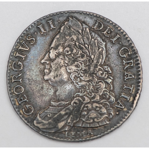 97 - George II AR halfcrown 1746, Lima below bust. About VF £140-160