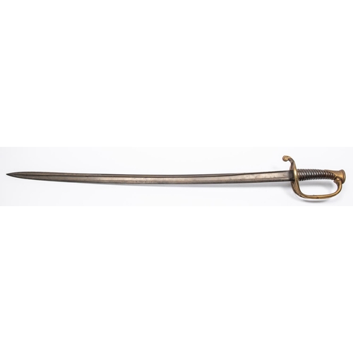 429 - A 19th century French Infantry officer's sword, blade 30