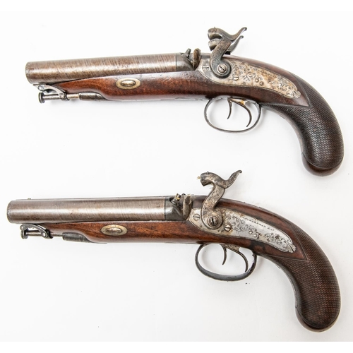 524 - A good pair of officer's 16 bore (.65