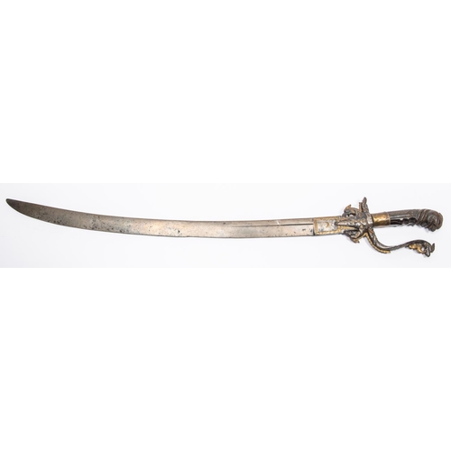 456 - An old Singalese sword, Kastane, blade 21