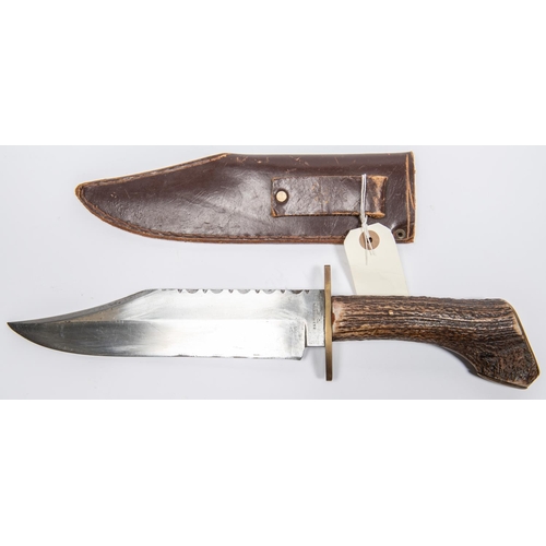 435 - A Bowie Knife with clipped back blade 9