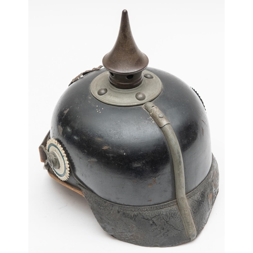 150 - A good WWI OR's Imperial German pickelhaube, Bavarian helmet plate, steel mounts, complete with orig... 