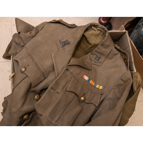 362 - WWI officers service dress uniform items, comprising: Royal West Kent officers late type jacket to 1... 