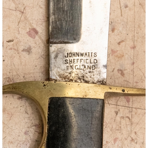 434 - An unusual Victorian Bowie knife, long clipped back blade 6