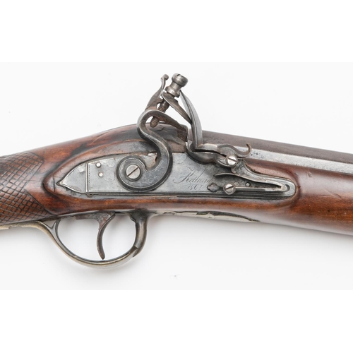 544 - A single barrelled 14 bore flintlock sporting gun by Ketland & Co, c 1790, 52