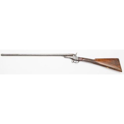 546 - A 7mm rim fire saloon or garden gun, tip down octagonal twist barrel 25¾