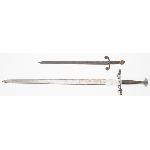 547 - A replica mediaeval sword, DE blade 38