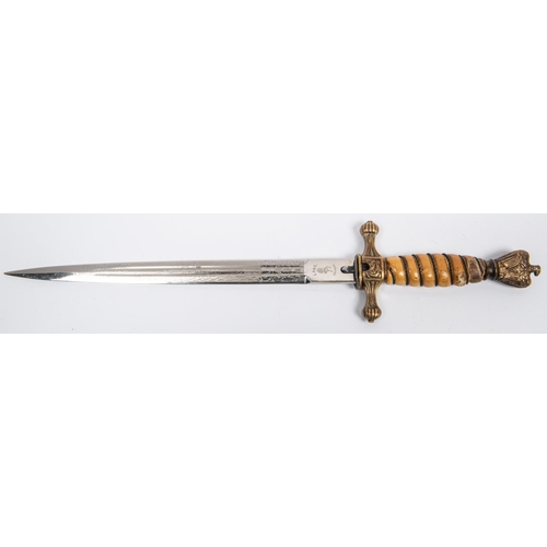 182 - A Third Reich naval officers dirk, blade 10