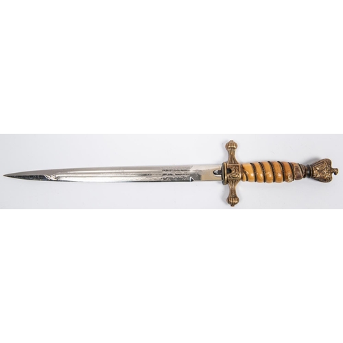 182 - A Third Reich naval officers dirk, blade 10