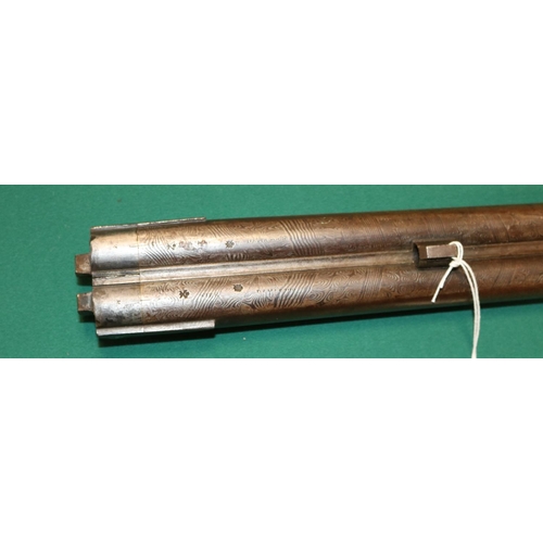 509 - A pair of good quality 14 bore barrels from a DB sporting gun c 1840, 29½