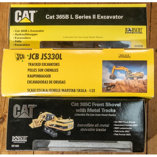 63 - 2 Cat 1:50 scale Construction Vehicles. Cat 365B L Series 11 Excavator, Cat 365C Front Shovel with M... 