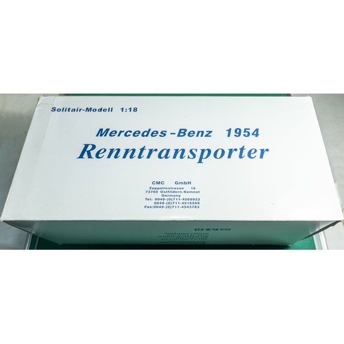 54 - CMC, Mercedes - Benz 1954 Renntransporter Scale 1.:18. Never removed from the polystyrene packing. c... 