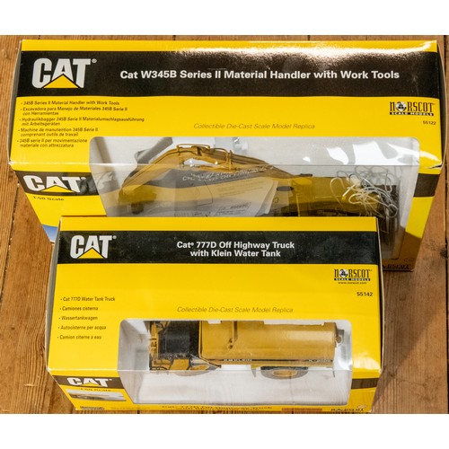 62 - 2 Cat 1:50 Scale Construction vehicles. Cat W345B Series 11 Material Handler with work tools, (Possi... 