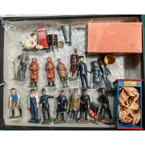 78 - Quantity of Britains and various makes of lead figures and other items. includes Taylor & Barret Zoo... 