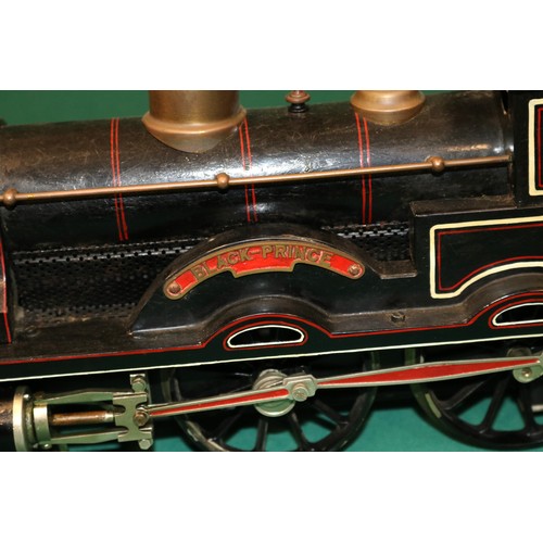 231 - A rare Bing gauge 3 spirit fired L&NWR 4-4-0 tender locomotive. C.1902. Locomotive 39cm, 6 wheeled t... 