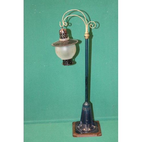 245 - Bing Matching pair of tinplate and metal street lamps, Both finished in dark blue with brown bases. ... 