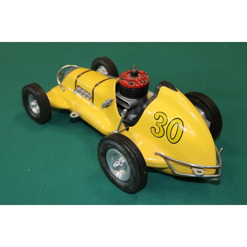 254 - Thimble Drome Champion 15 tether Racer by Nylint 1998. Finished in yellow with No. 30 to rear. Fuel ... 