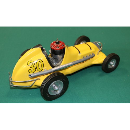 254 - Thimble Drome Champion 15 tether Racer by Nylint 1998. Finished in yellow with No. 30 to rear. Fuel ... 