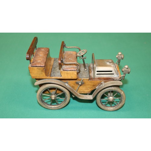 269 - A rare Earnst Plank German Desk Display car for holding Cigarettes and matches, possibly dating from... 