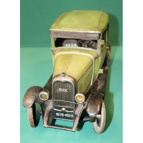 288 - Andre Citroen 1930s C6 Limousine tin-plate Clockwork car. 40cm in length. These toys were produced b... 