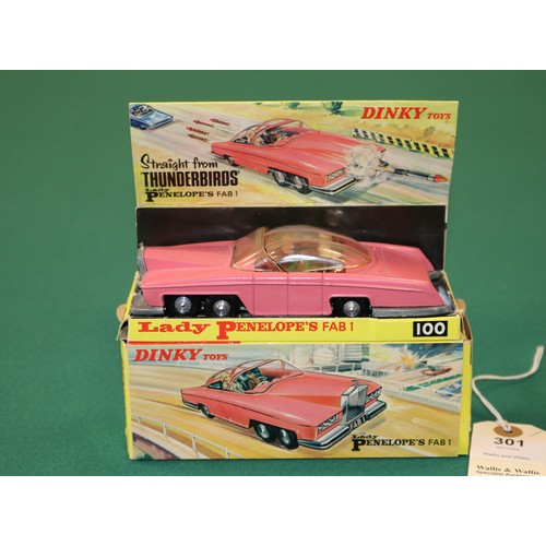 301 - A Dinky Toys Rolls Rolls FAB 1 (100). A second example with ridged cast wheels and treaded plastic t... 