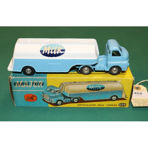 404 - Corgi Major Toys Articulated Milk Tanker (1129). A first type, with the Bedford S type tractor unit ... 