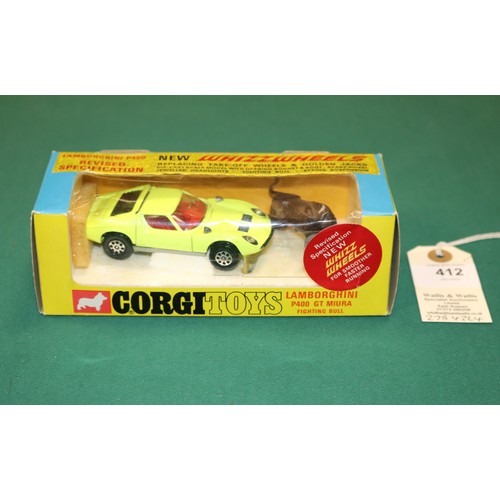 412 - Corgi Toys Whizzwheels Lamborghini P400 (Revised Specification) (342). A 1st type Whizzwheels exampl... 