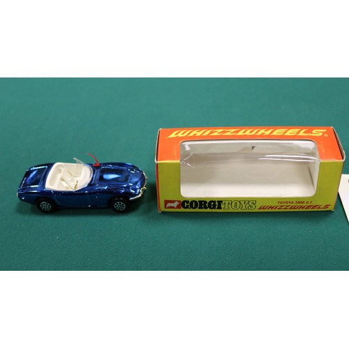 415 - Corgi Toys Whizzwheels Toyota 2000 G.T. (375). An example in vacuum plated metallic blue with white ... 