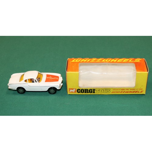 419 - Corgi Toys Whizzwheels Volvo P1800 The 'Saint's' Car (201). In white with red interior and red paper... 