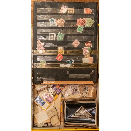 24 - Quantity of Cigarette cards, stamps and other items, Stamps are mainly loose, in packets or containe... 