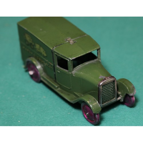 307 - Dinky Toys Delivery Van 'MARSH'S SAUSAGES' (28k). In dark green with MARSH'S SAUSAGES and pig logo i... 