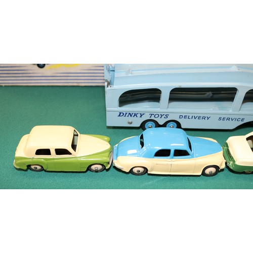 310 - A Scarce Dinky Supertoys Gift Set 990, Pullmore Car Transporter with Four Cars. Comprising Bedford P... 