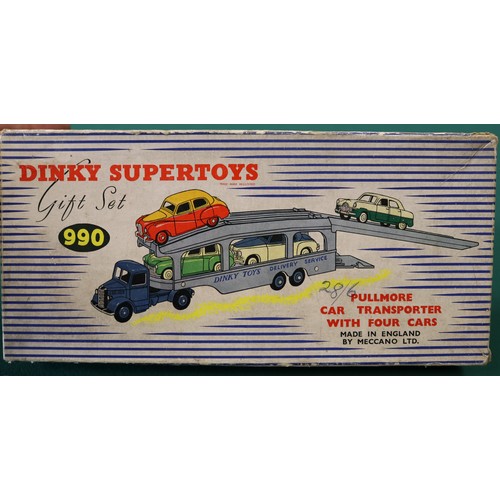 310 - A Scarce Dinky Supertoys Gift Set 990, Pullmore Car Transporter with Four Cars. Comprising Bedford P... 