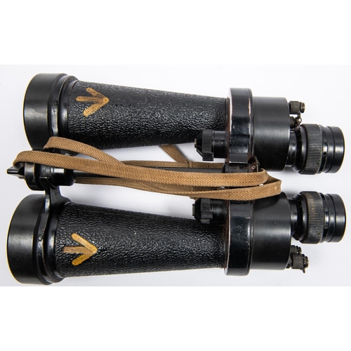 155 - A pair of WWII British military issue binoculars attributed to the Long Range Desert Group, by Barr ... 