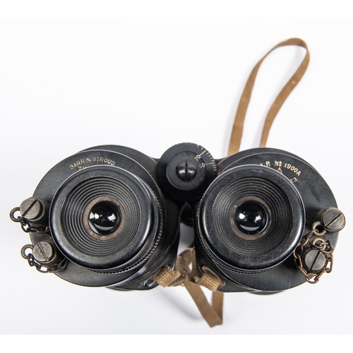 155 - A pair of WWII British military issue binoculars attributed to the Long Range Desert Group, by Barr ... 