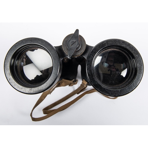 155 - A pair of WWII British military issue binoculars attributed to the Long Range Desert Group, by Barr ... 