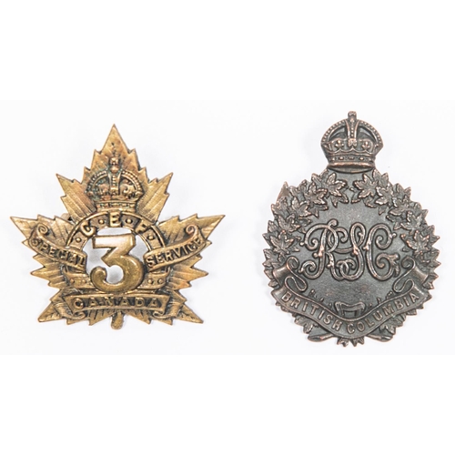 211 - WWI CEF 3rd Special Service Company cap  badge; and 4th Special Service Company cap badge with tangs... 