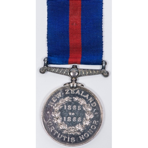 26 - New Zealand 1865 to 1866 medal (1381 Fredk Eaton, 4th Batn Mility Trn). GVF. 76 awarded to this unit... 