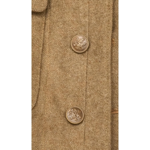 290 - A very unusual WWI Belgian ORs khaki serge SD jacket, being a British issue jacket with 15th Belgian... 